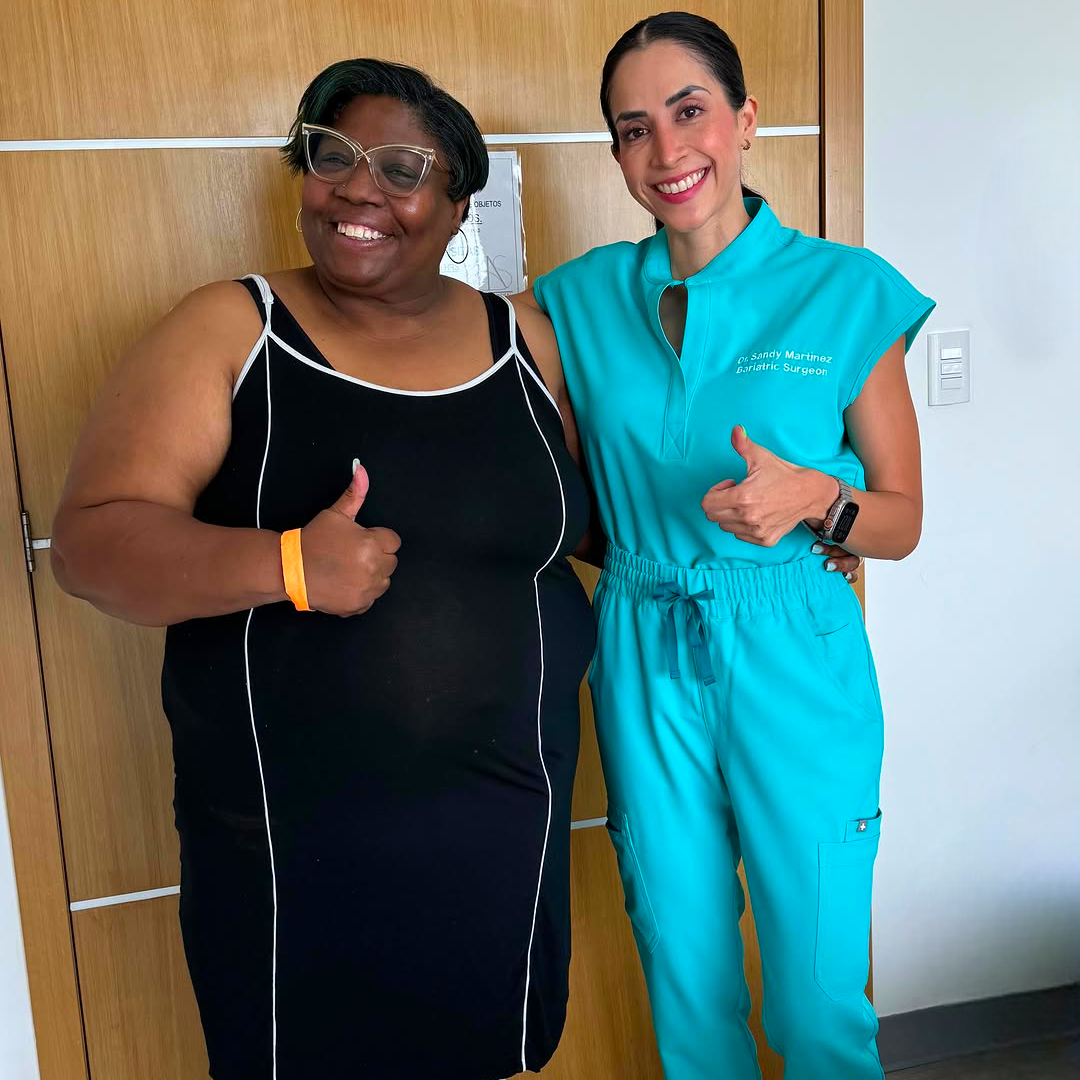 Dr. Sandy Martinez with Patient - Weight Loss Surgery in Mexico