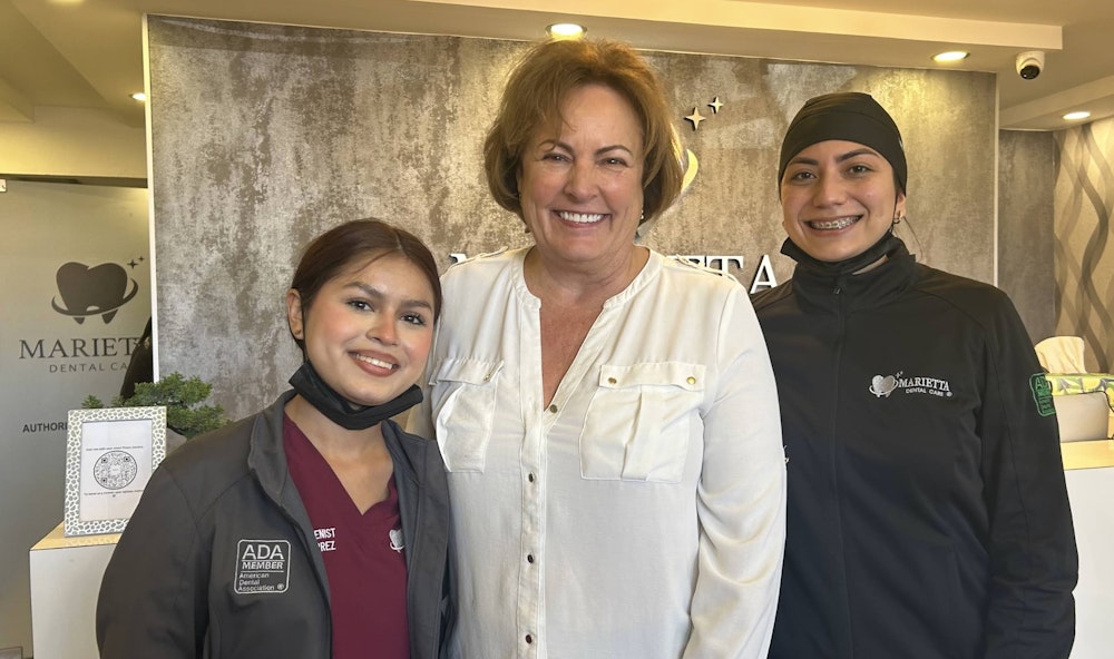 smiling dental patient