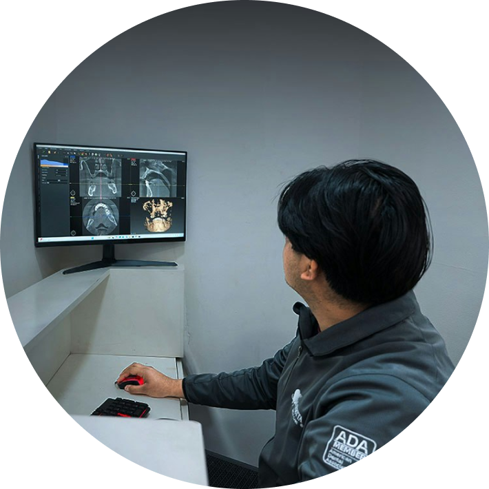 person working in dental lab