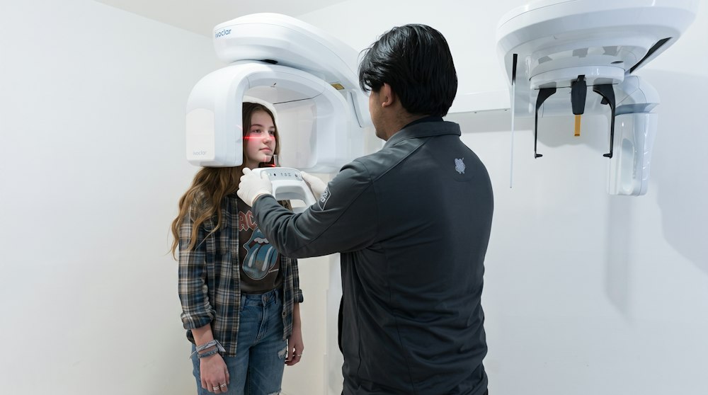 Girl getting a scan