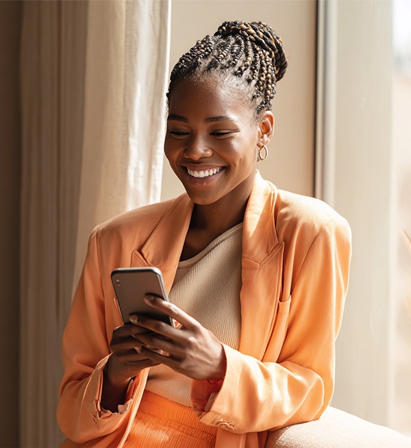 woman using smartphone