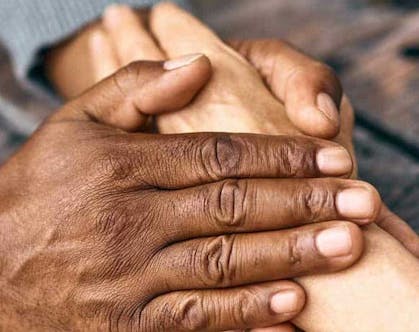 people comforting each other