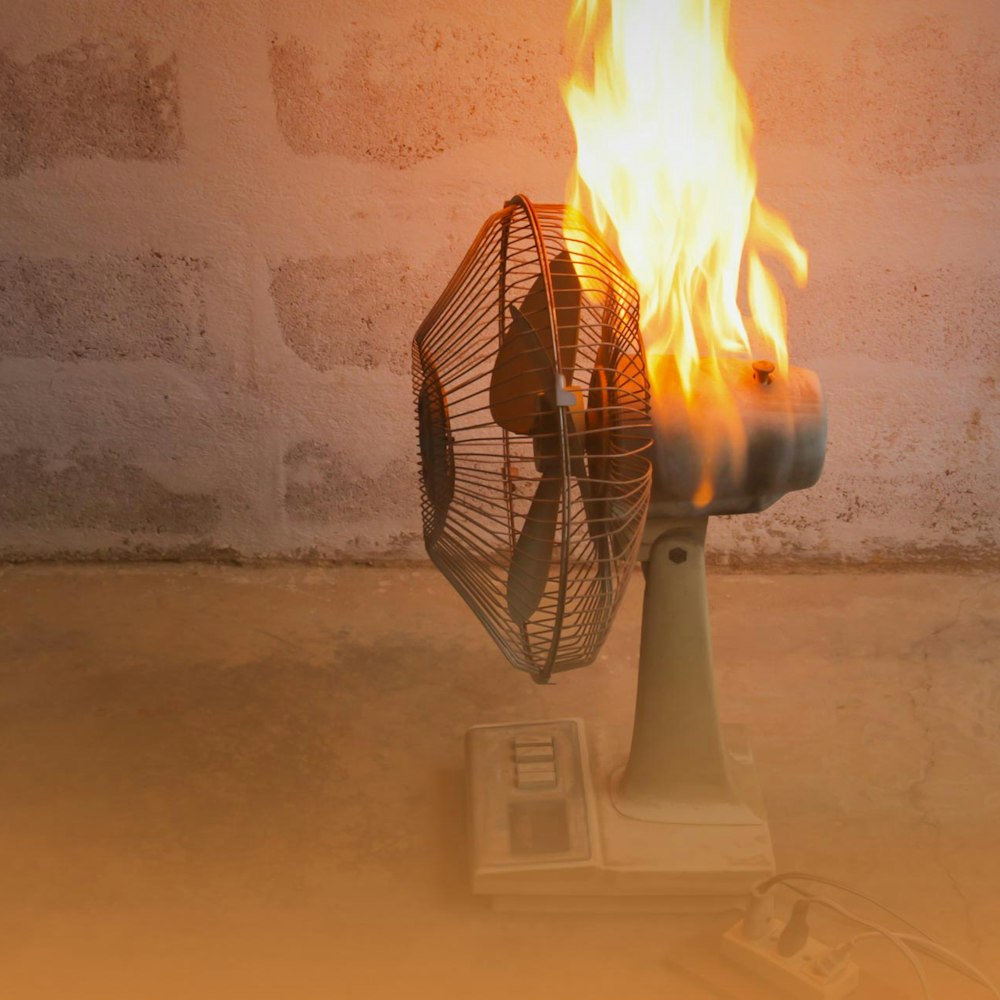 burning fan
