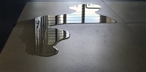 Puddle of water on the floor