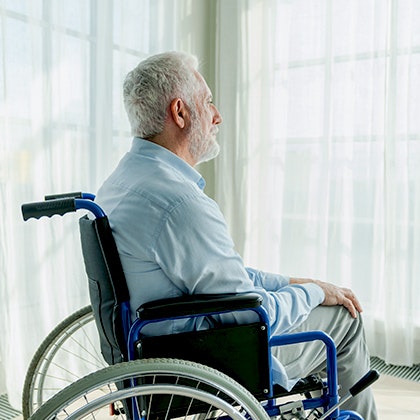 man in wheelchair