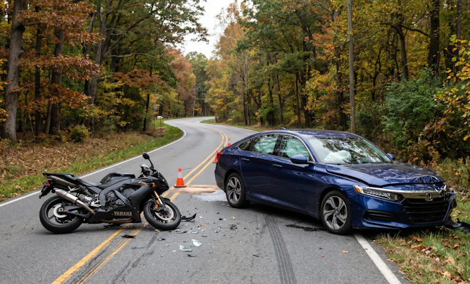 Motorcycle accident near Rockville