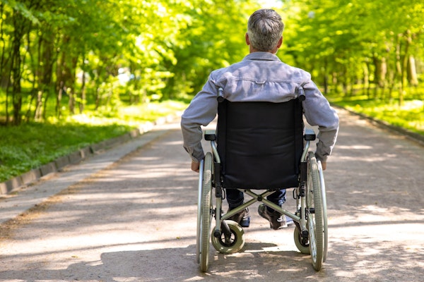 Man in a wheelchair