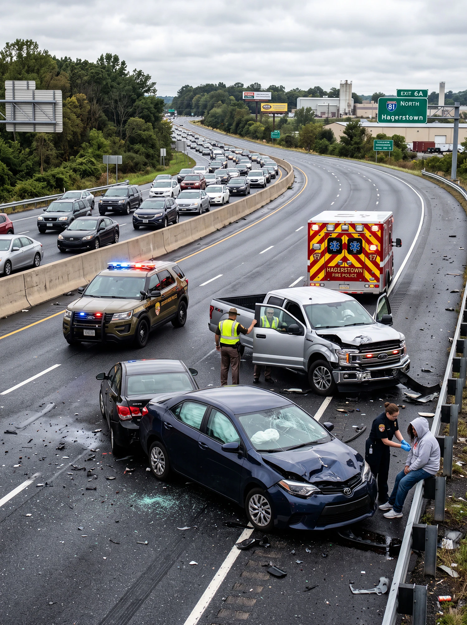 Wreck on Interstate 81