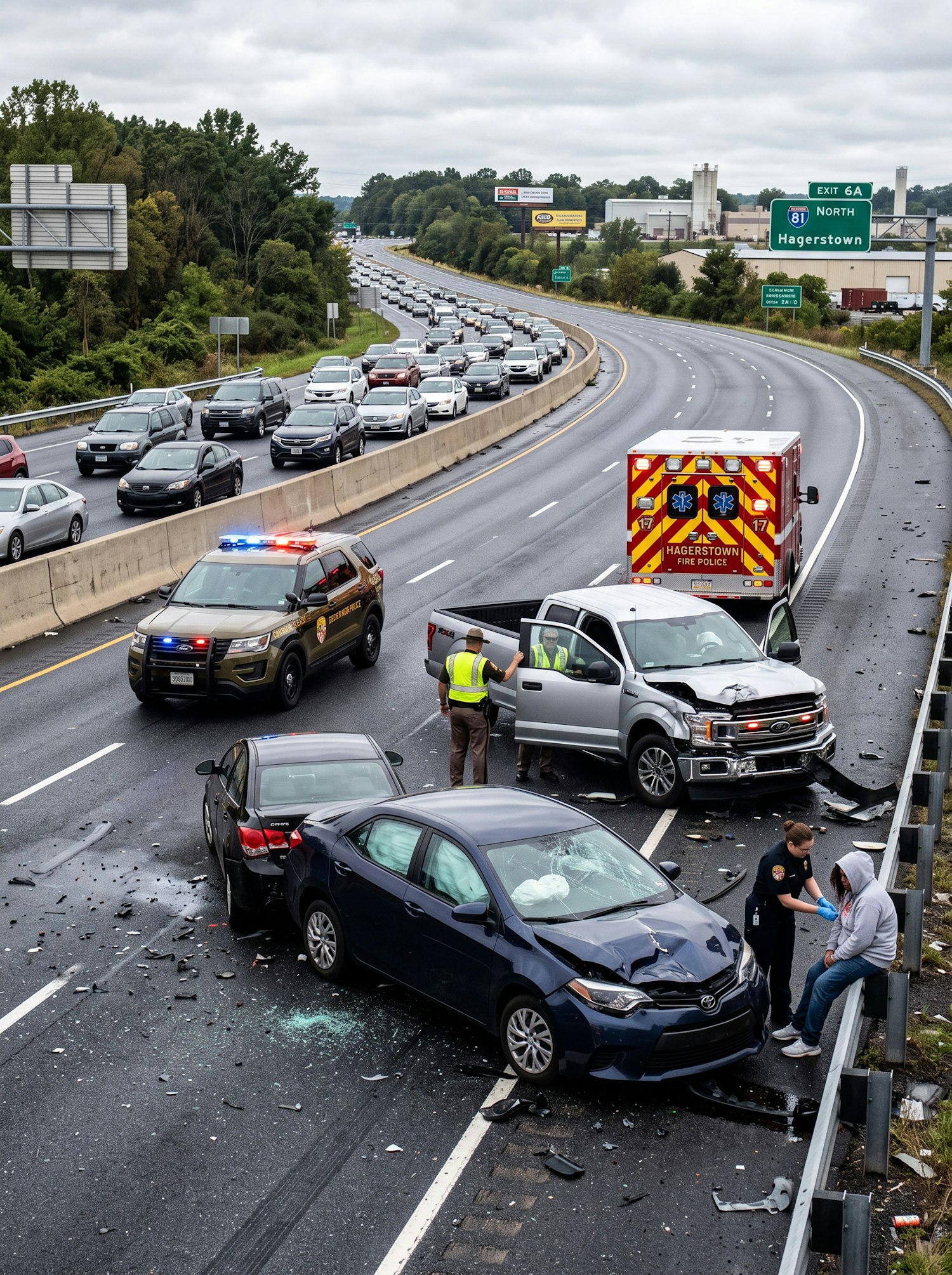 Wreck on Interstate 81