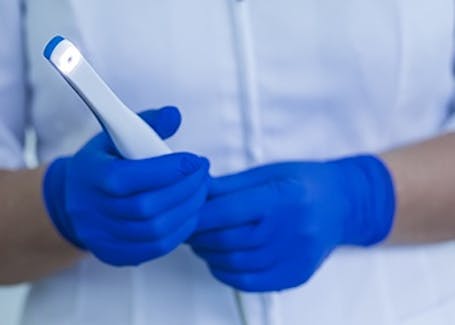 intraoral camera on screen