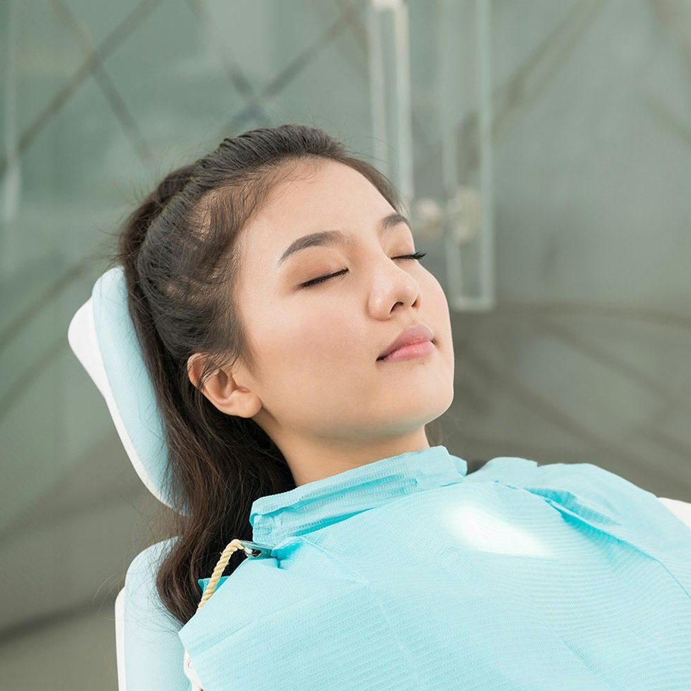 Sedation dentistry patient relaxing