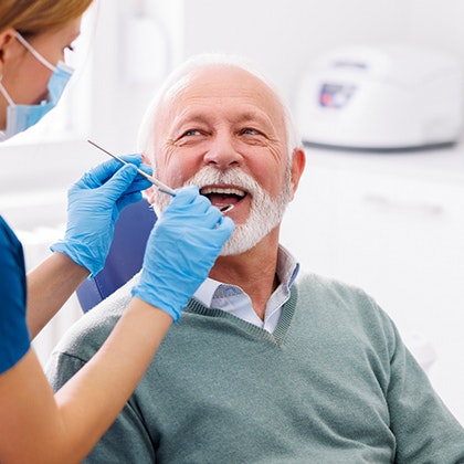 Dental patient getting gummy smile treatment