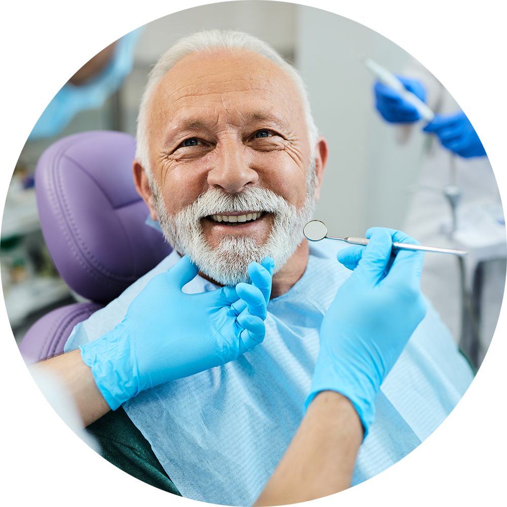 mature man visiting dentist