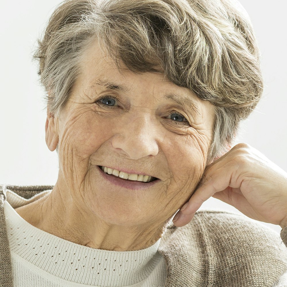 senior woman smiling