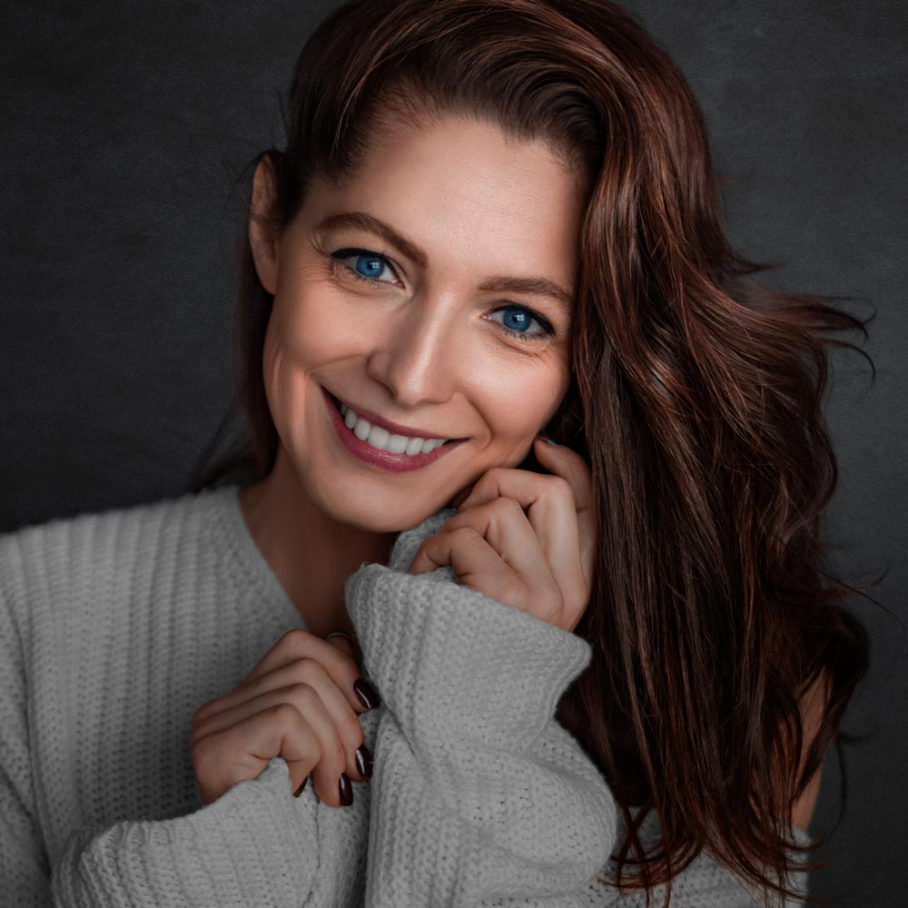 woman smiling