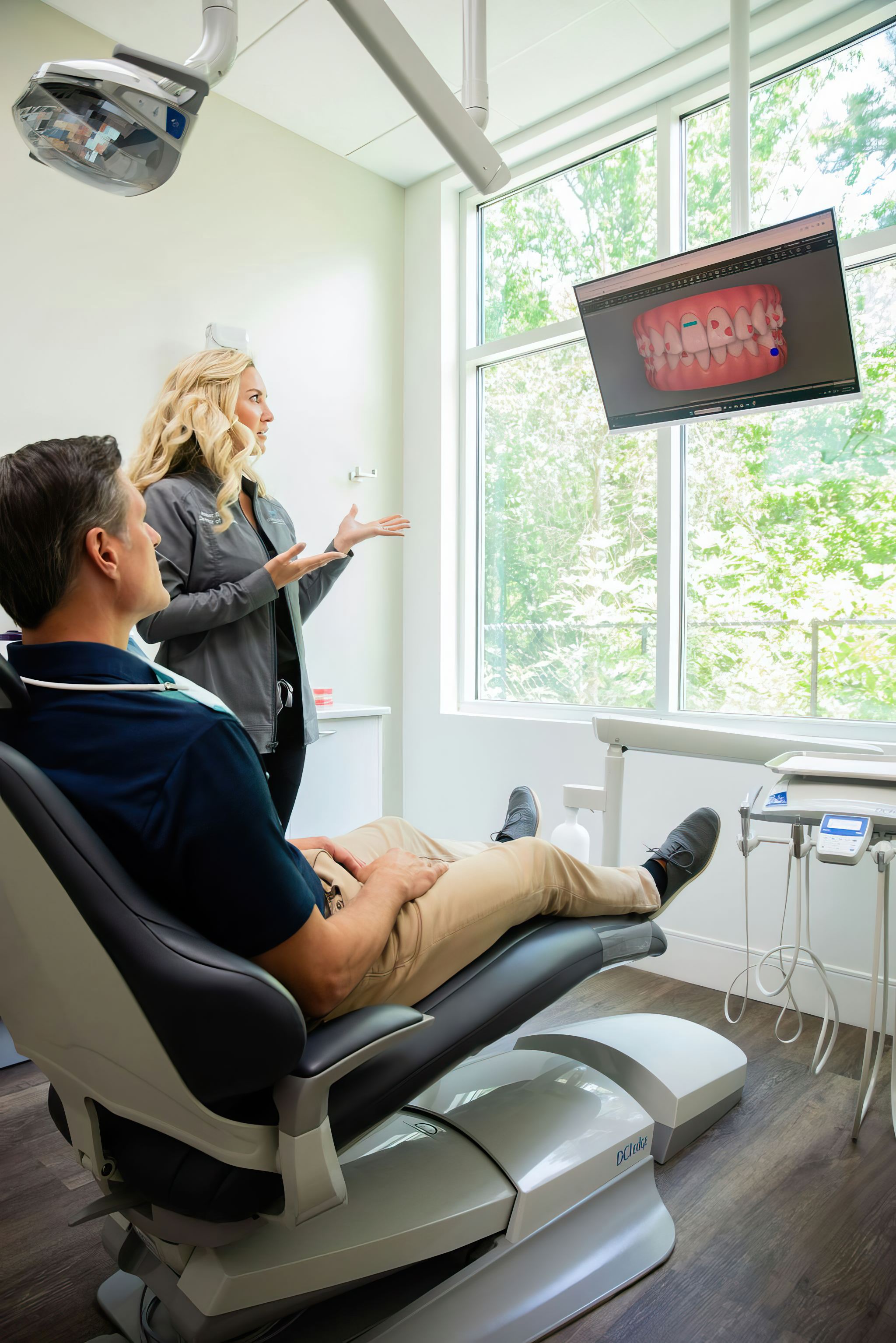 Dental consultation using chairside monitor