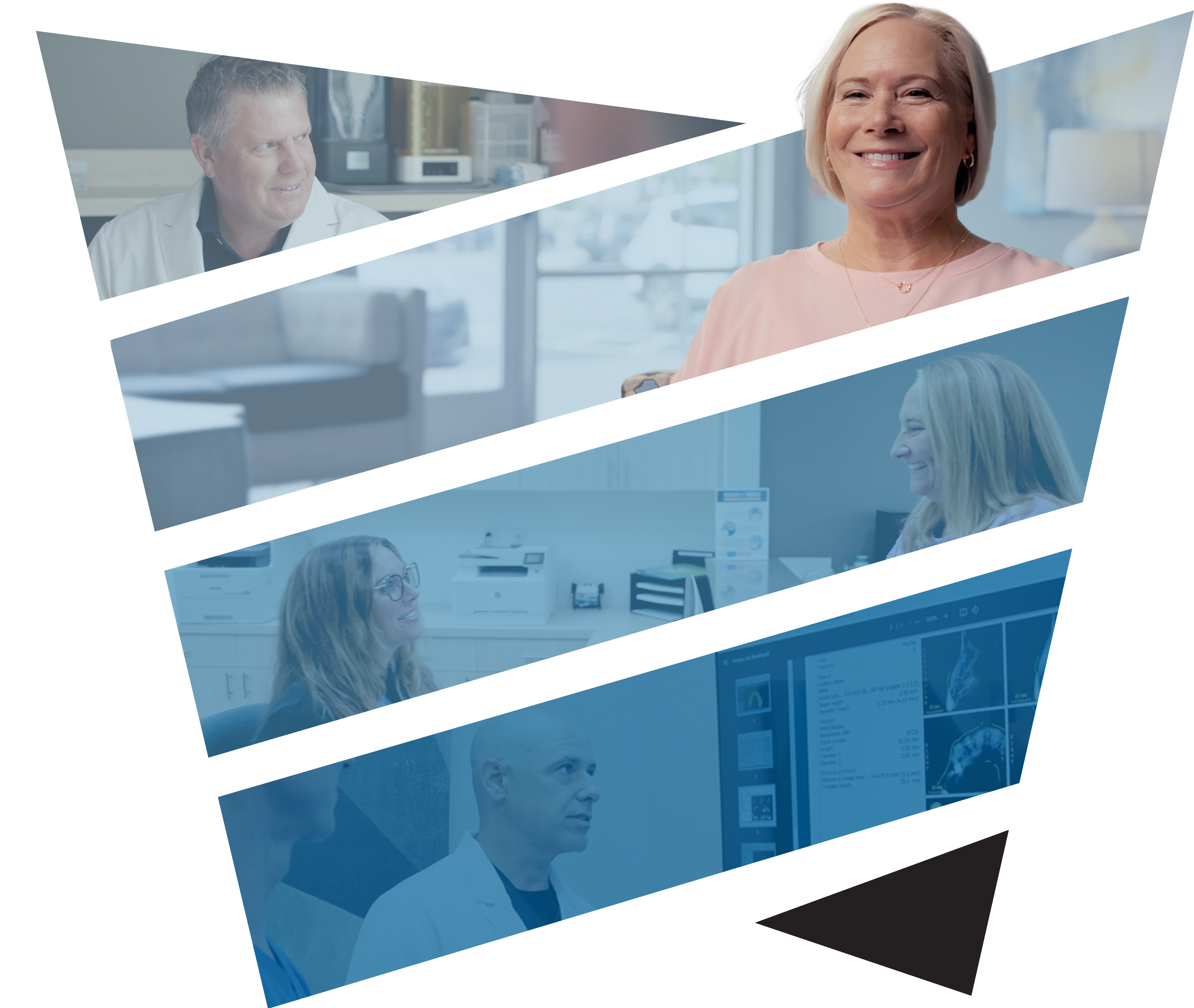Precision Dental Partners patient and dentist collage