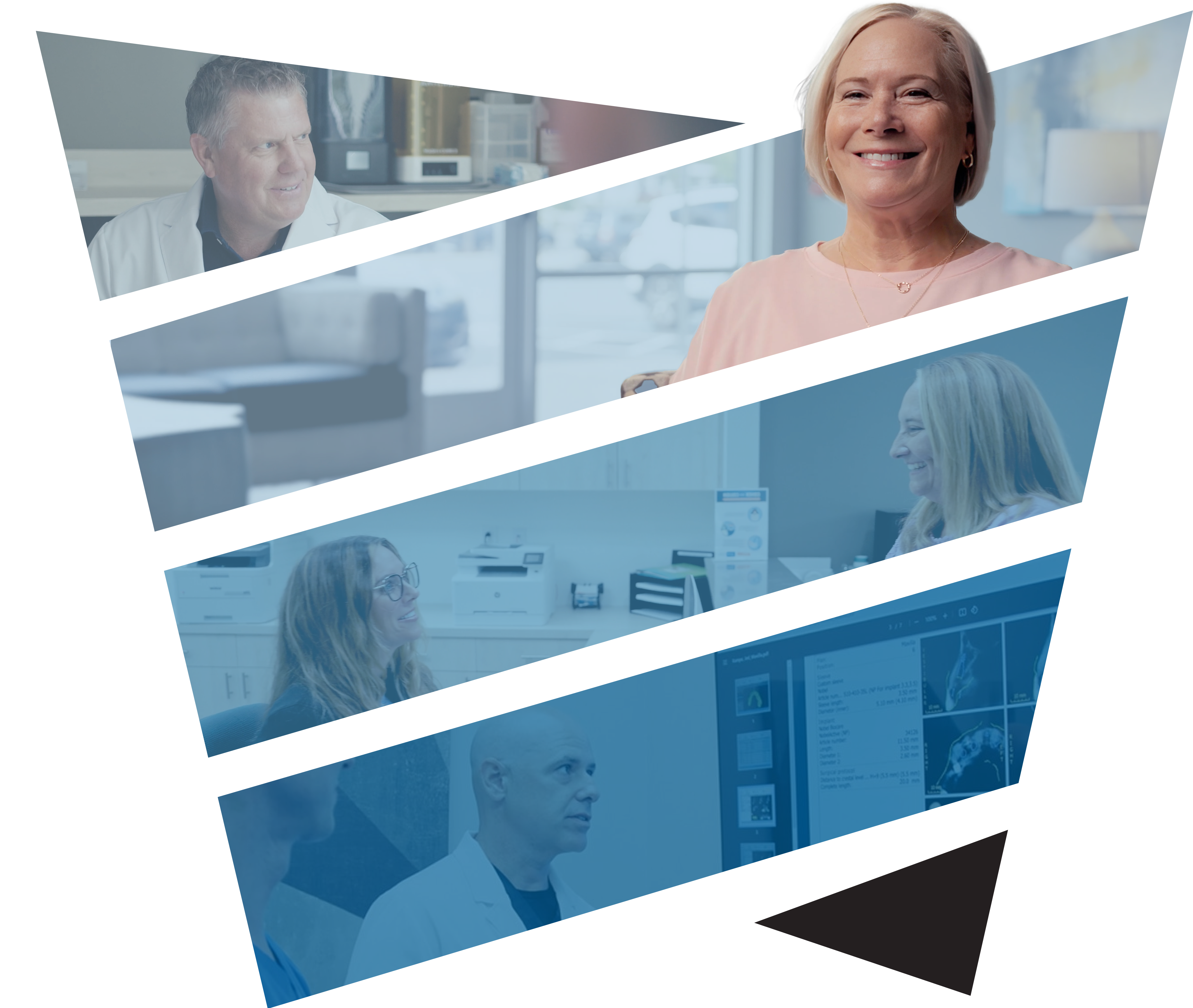 Precision Dental Partners patient and dentist collage