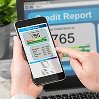 Credit report rating