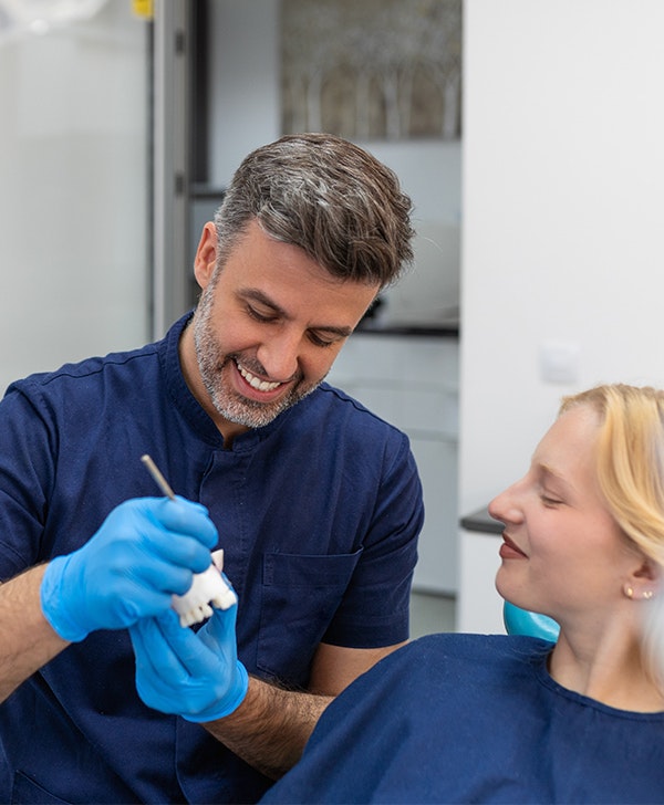 dentist with patient