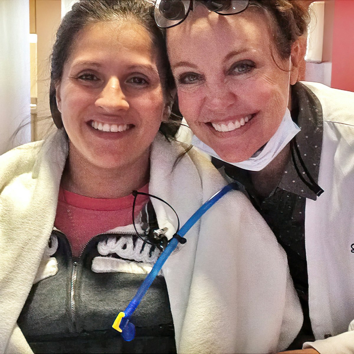 Dr. Link and a patient