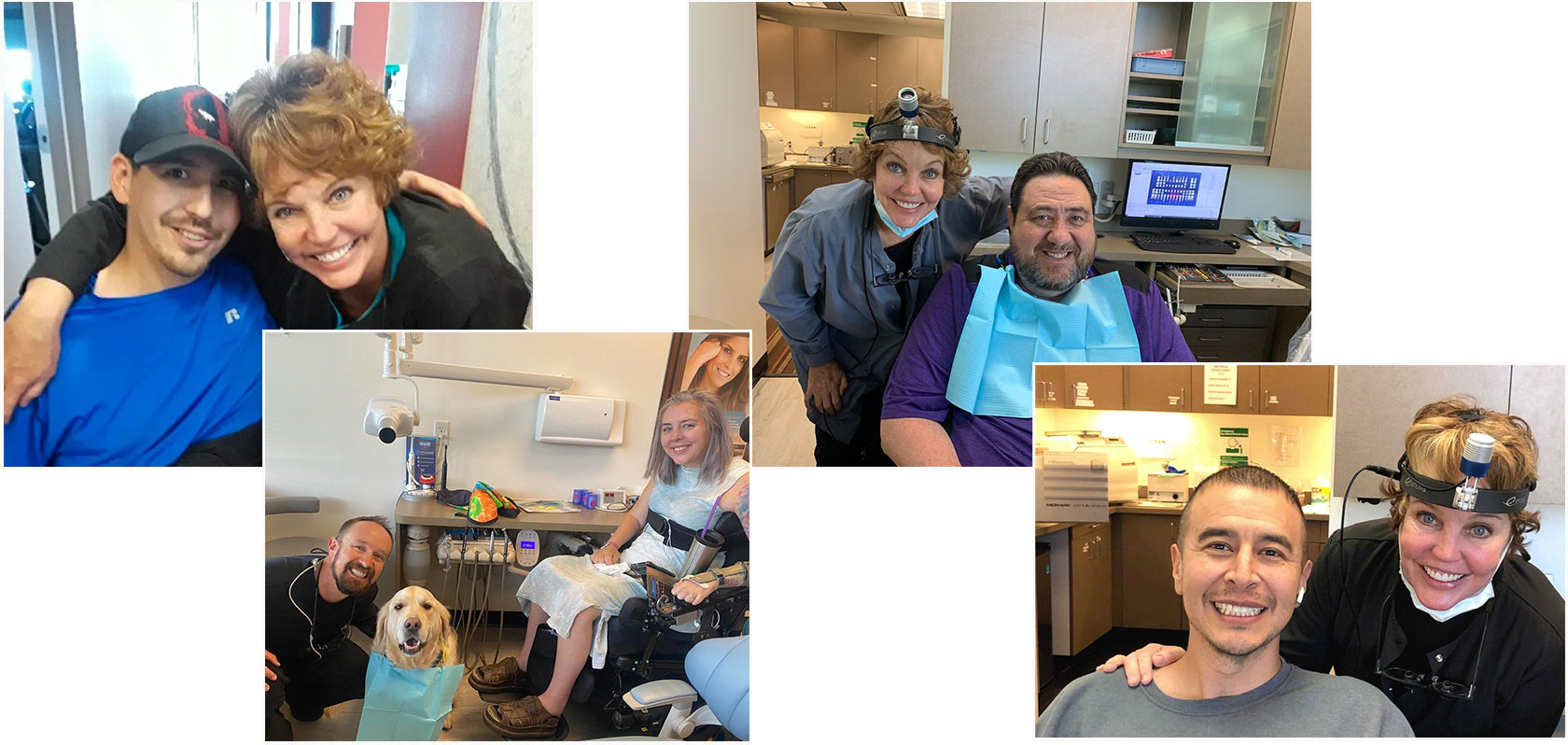 a grid of various photos from Link Dental offices