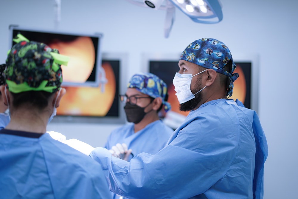 Surgeons in operating room