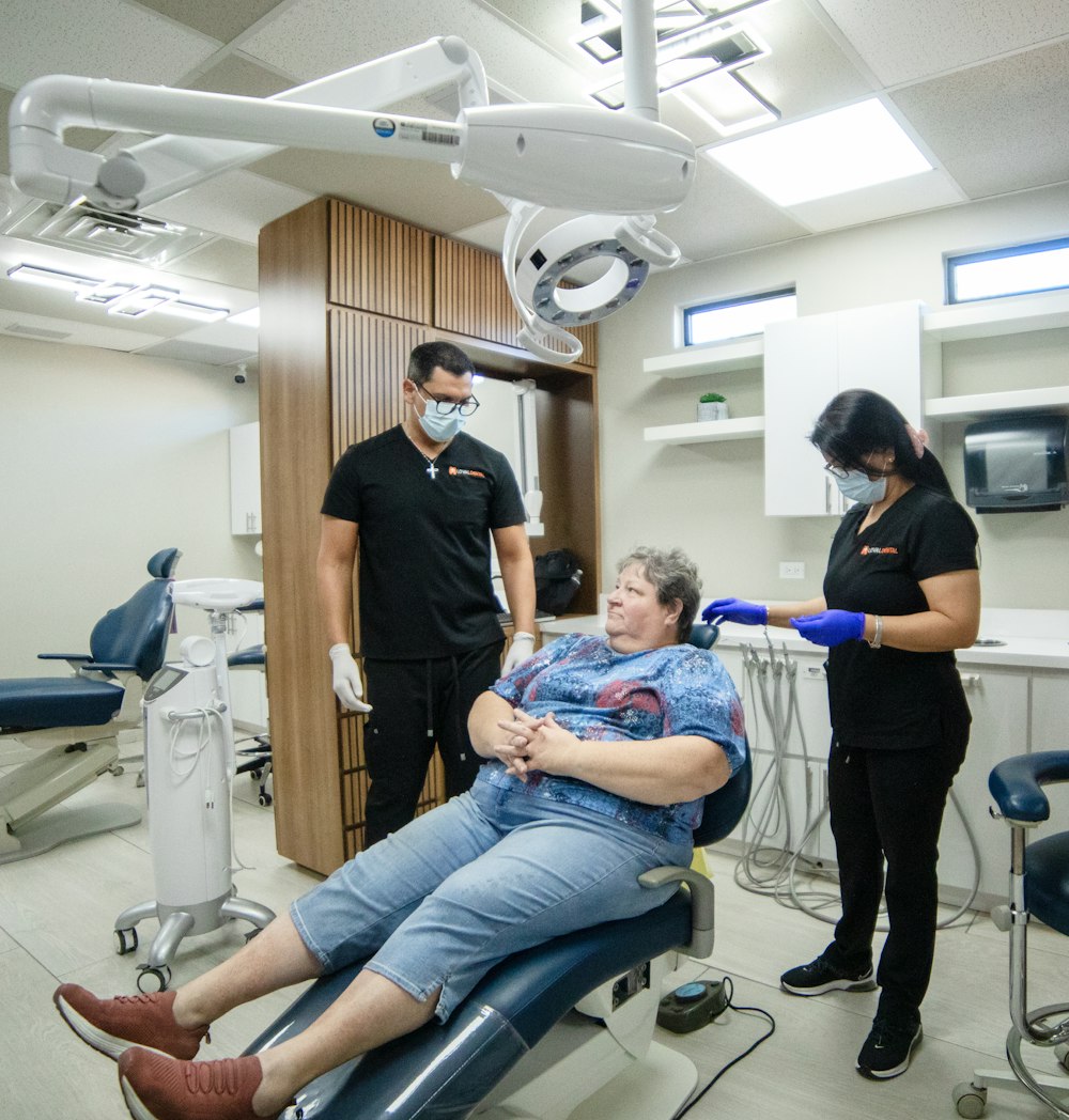 Actual patient with staff