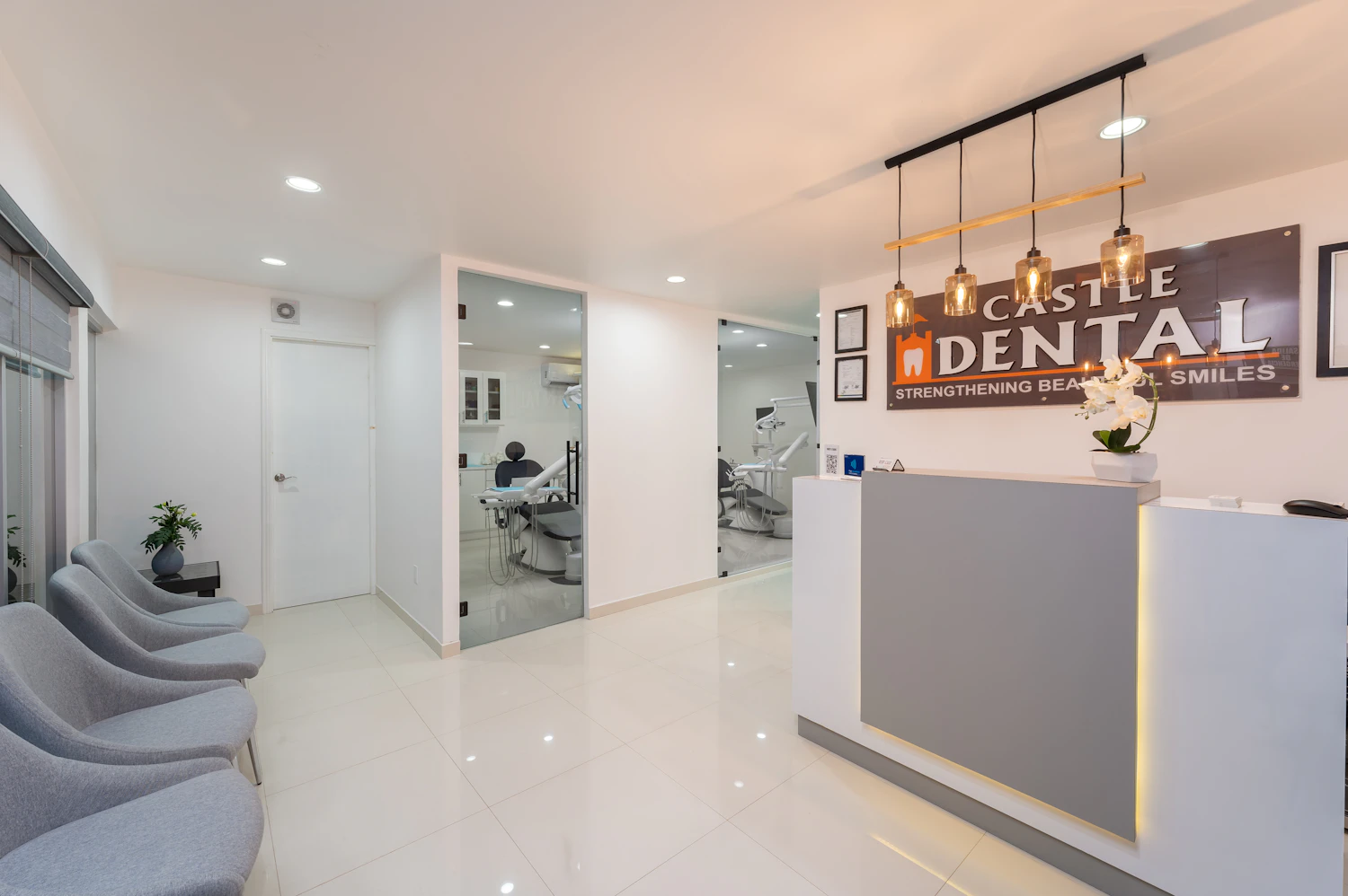 front lobby of Castle Dental