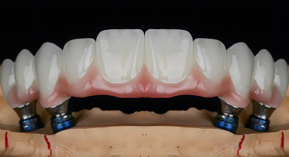 digitally rendered model of all-on-4 implants