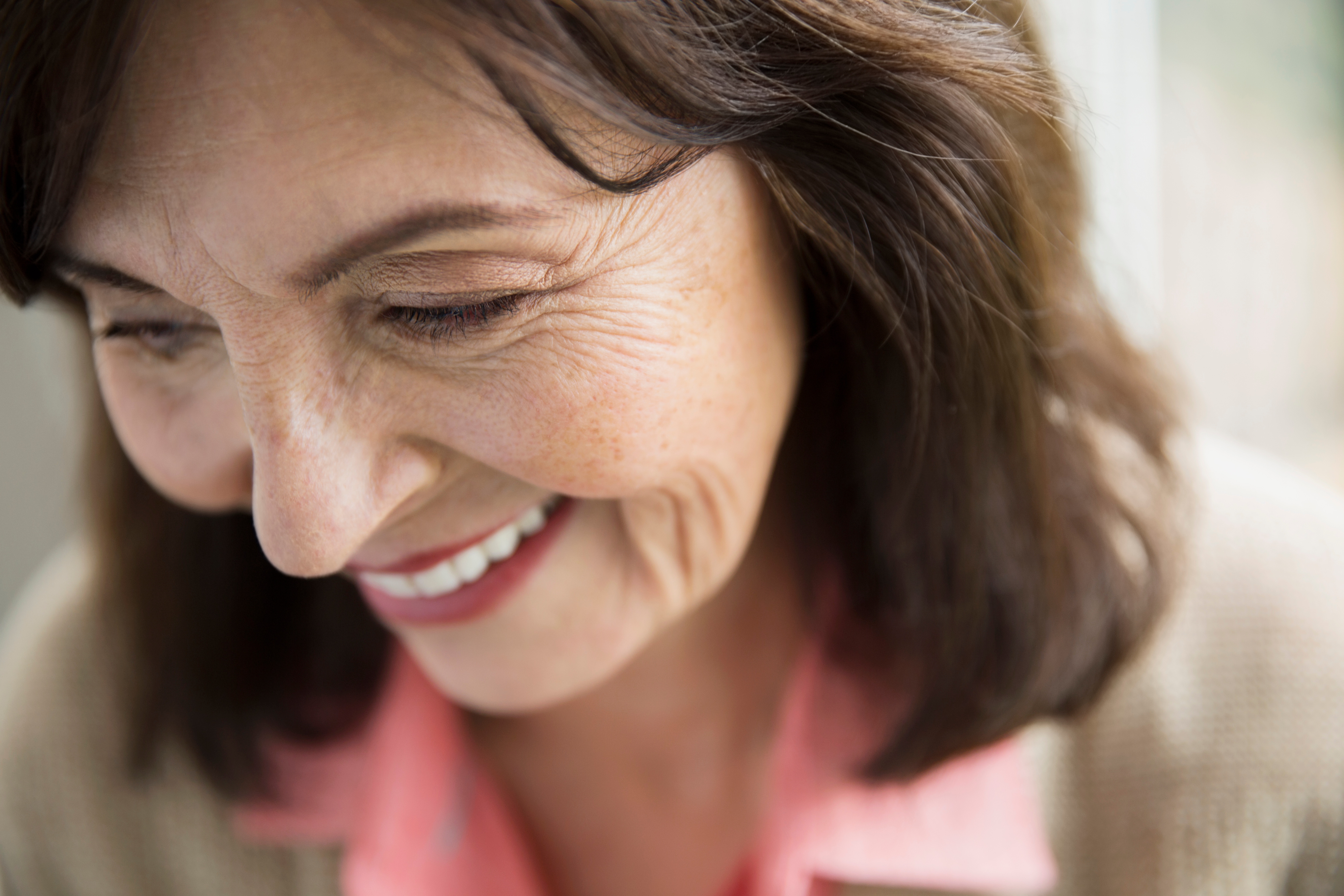 older woman smiling