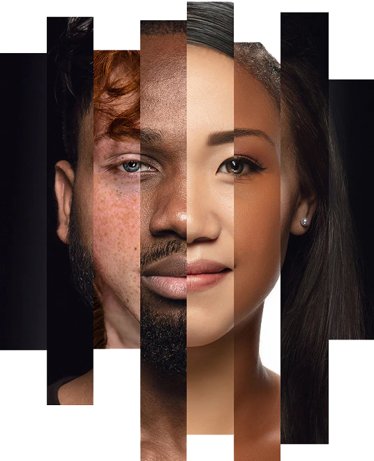 collage of people with different hair textures