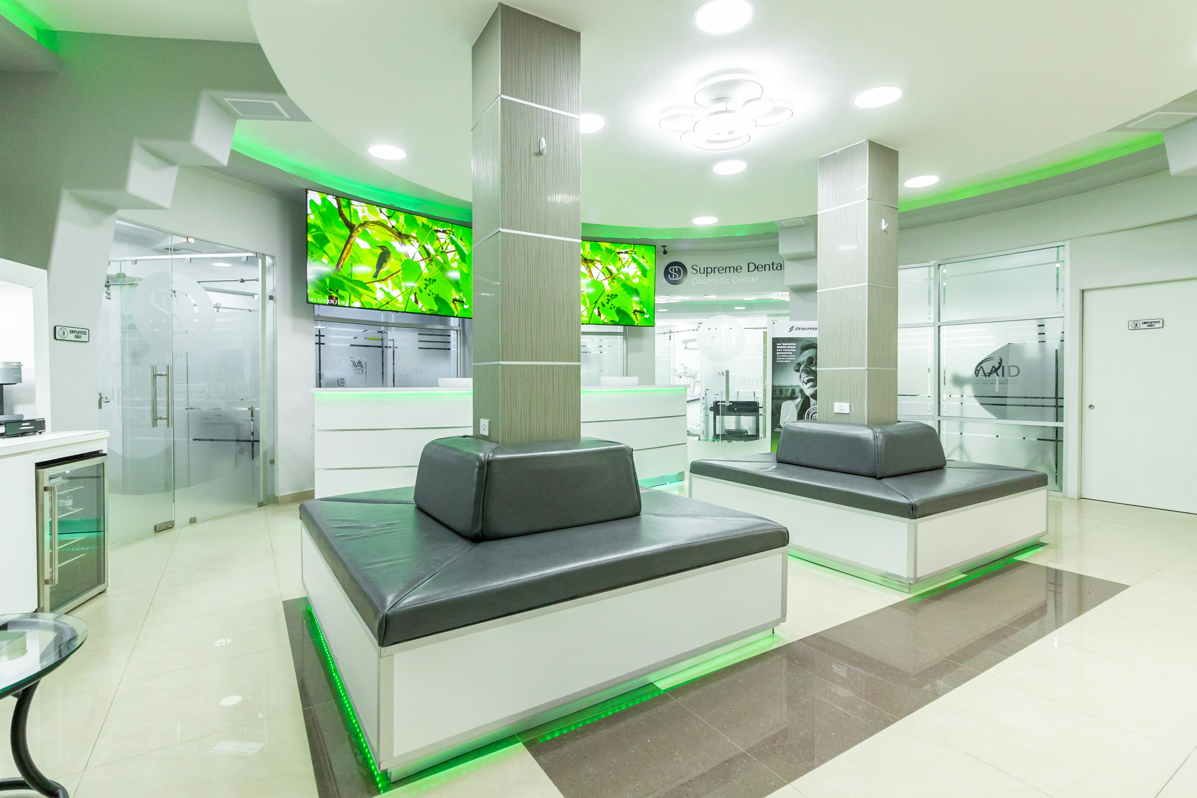 Supreme Dental Clinic Lobby room with chairs, coffee stand