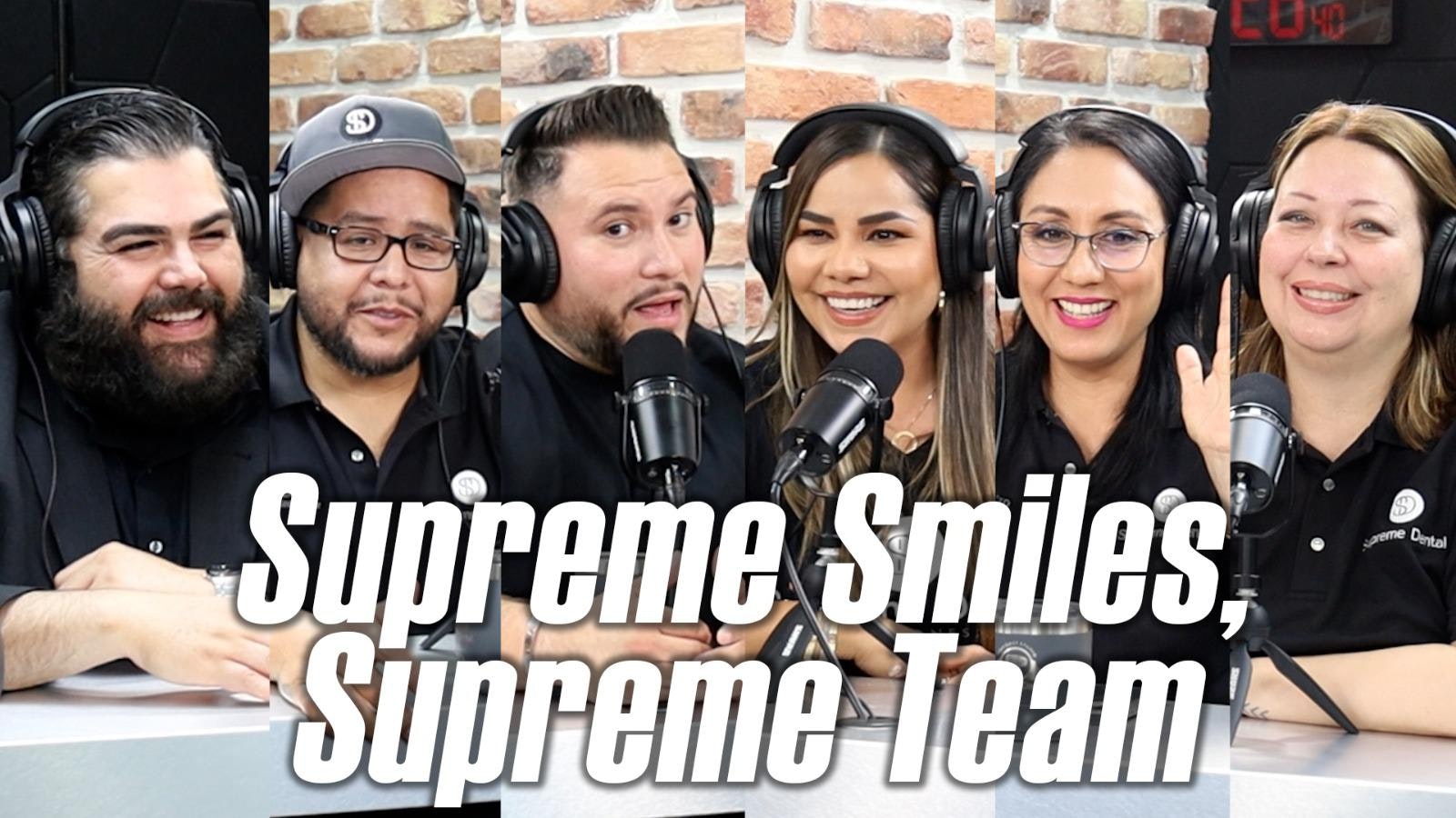 Dentists recording an episode of Supreme Dental Podcast