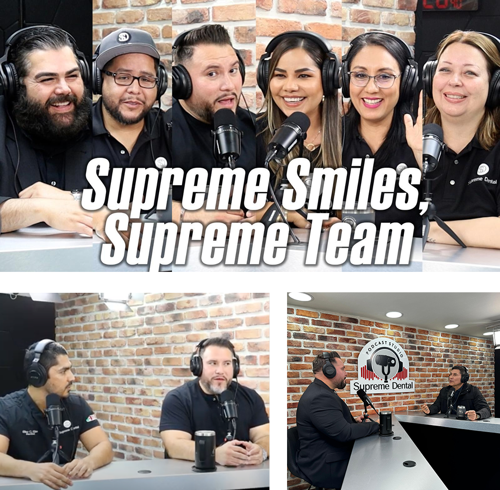 Dentists recording an episode of Supreme Dental Podcast