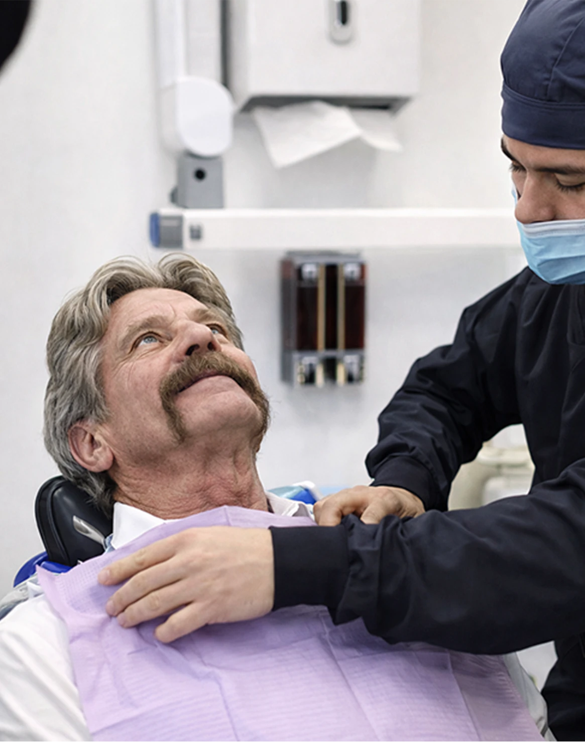 our dentist working with a patient