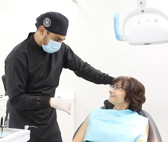our dentist with a patient
