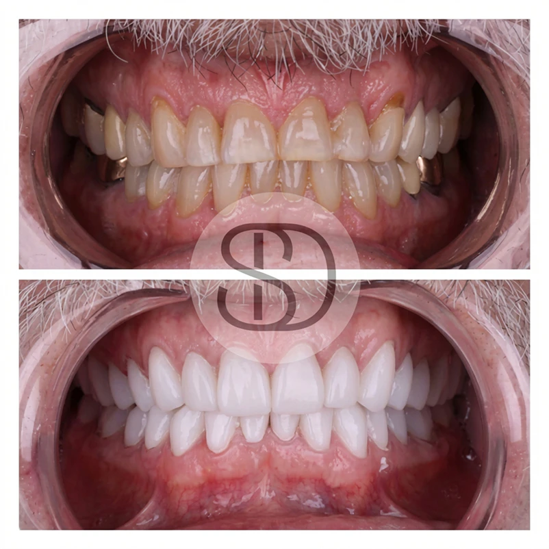 patient before and after cosmetic dentistry