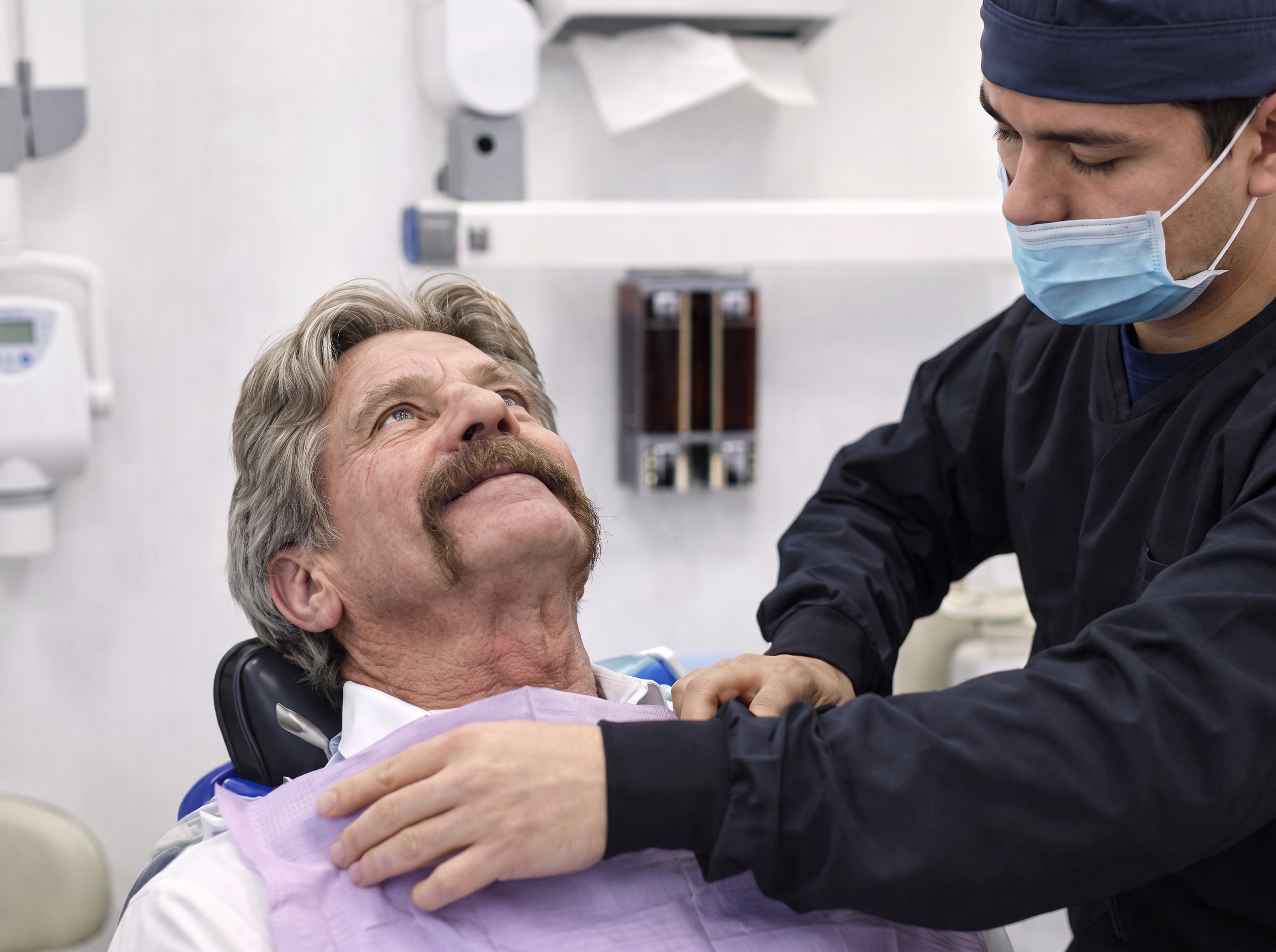 patient smiling in dental chair