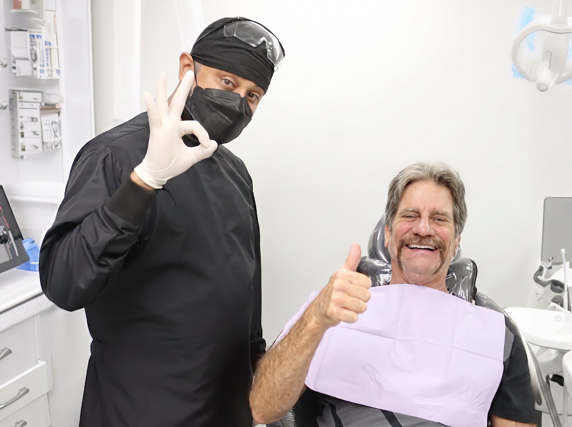 Dentist and patient
