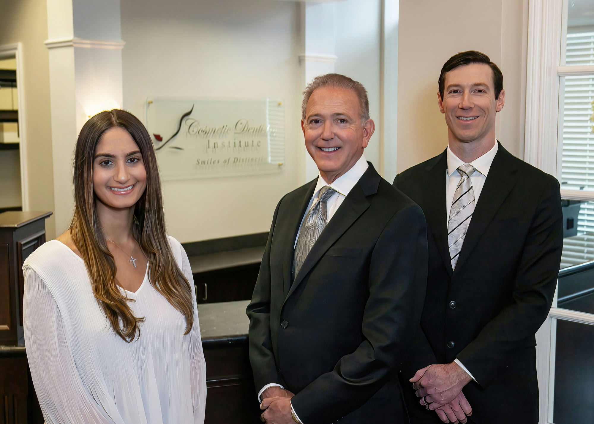 Drs. Mariam Hanna, Craig Goldin, and David Whalen at the Cosmetic Dentistry Institute