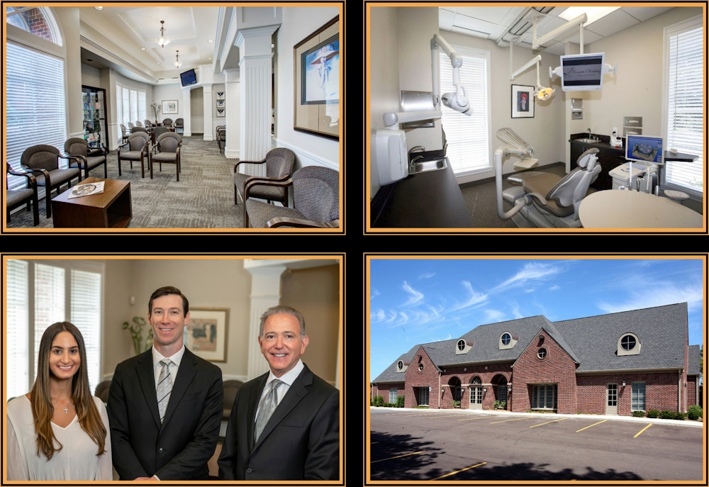 Collage of team, interior, and exterior at Cosmetic Dentistry Institute