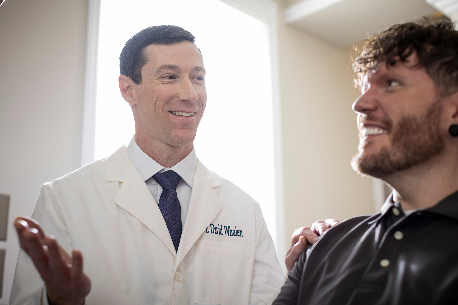 Dr. Whalen with patient