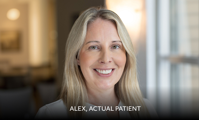 Actual patient, Alex smiling