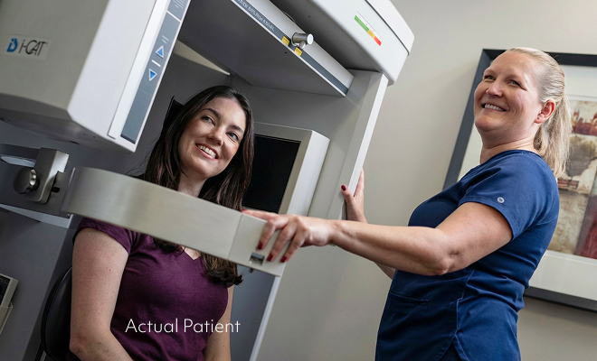 Actual patient getting a scan