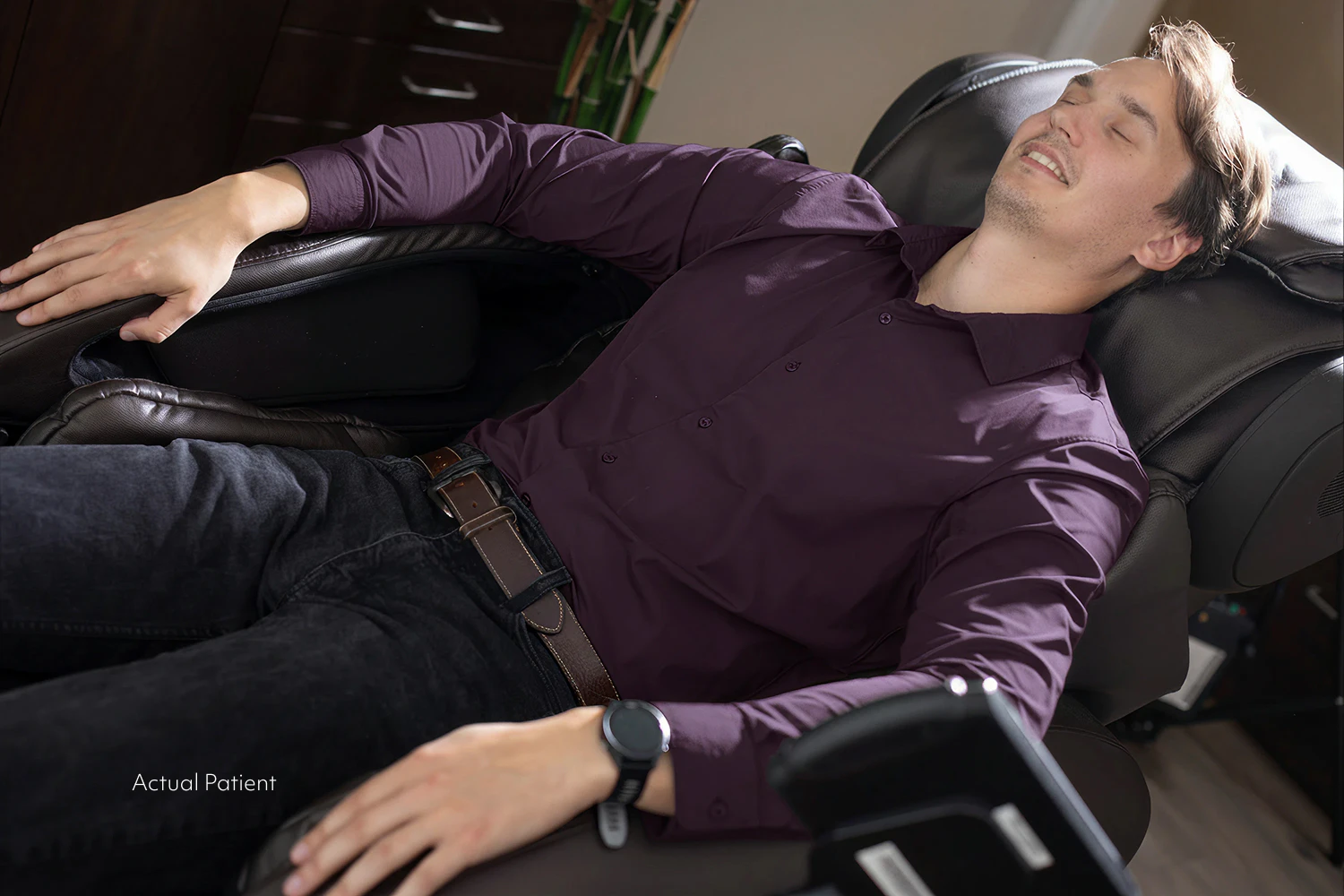 dental patient relaxing