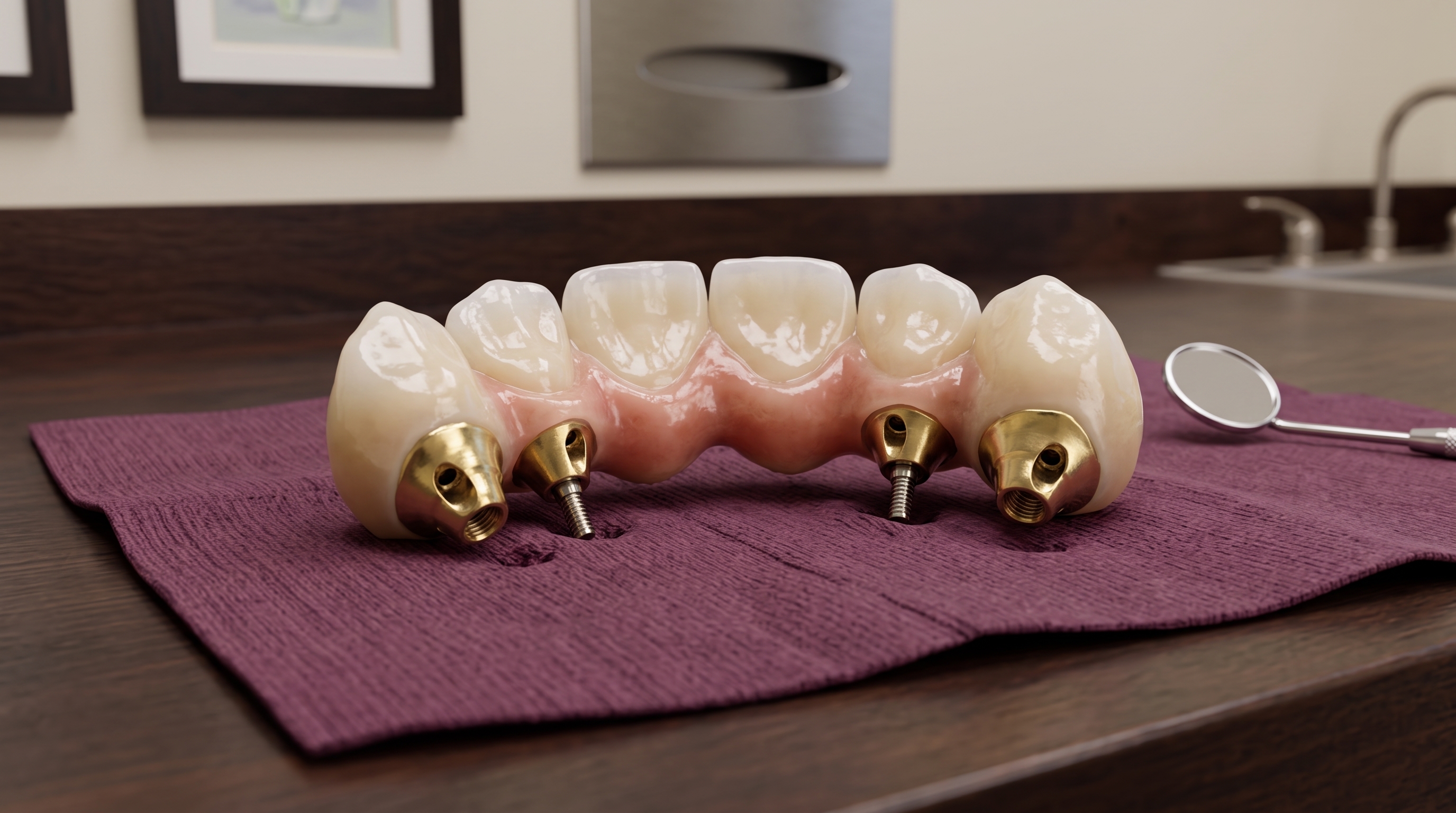 dental bridge on table