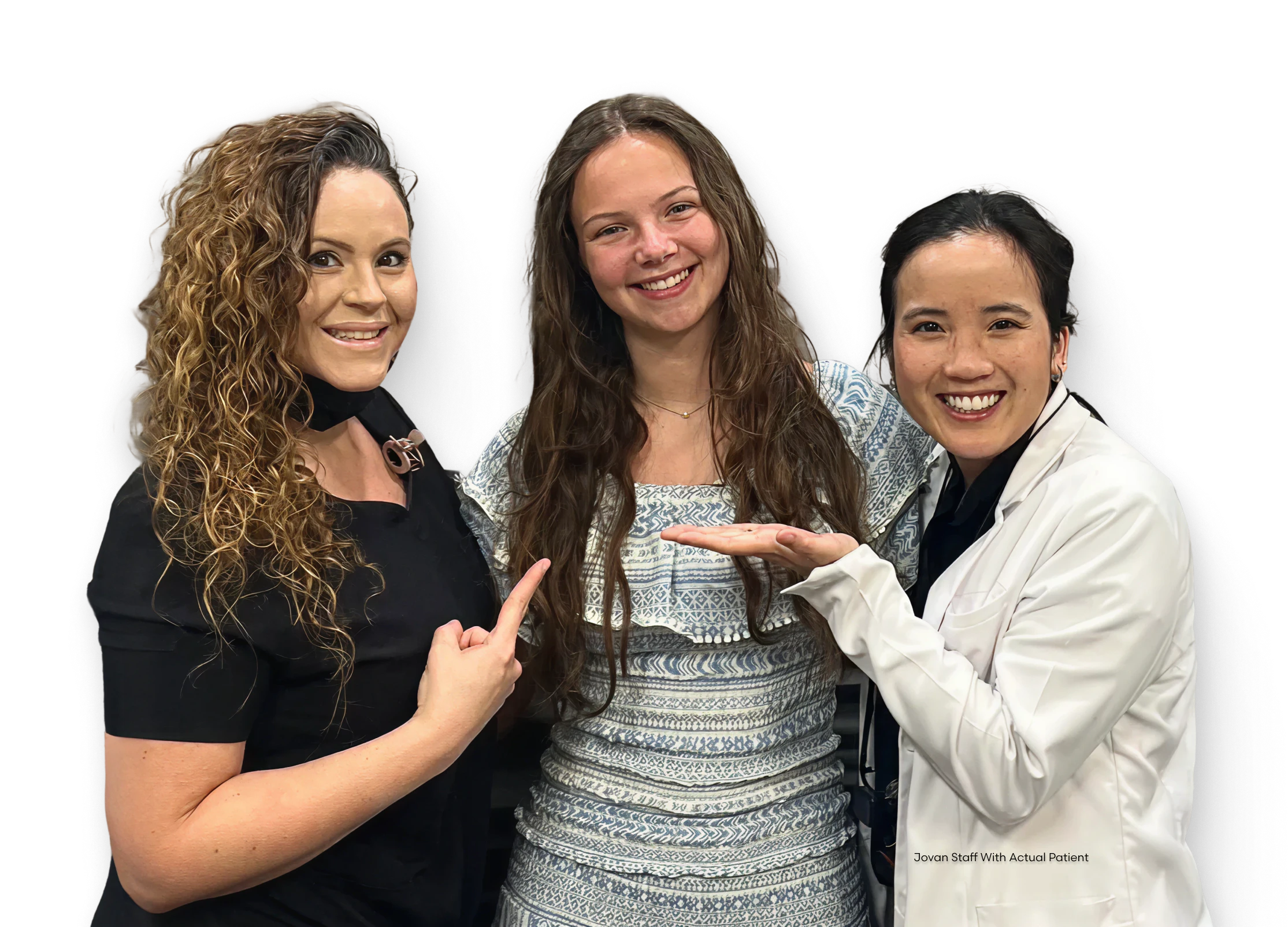 Jovan Orthodontics staff with patient