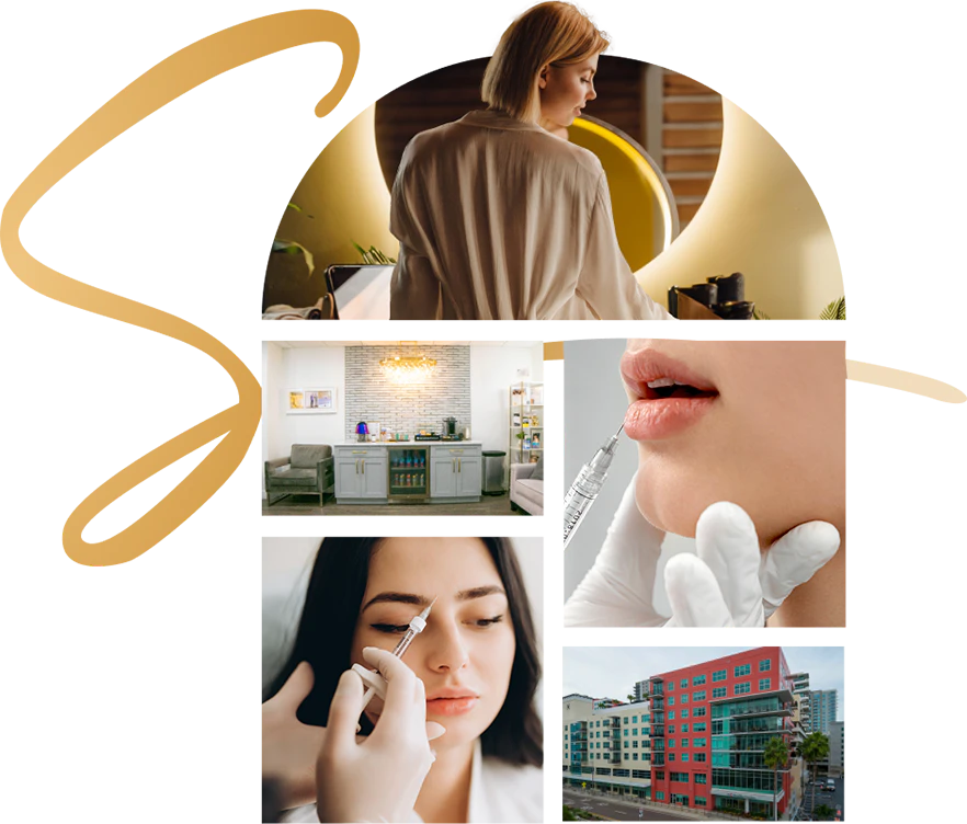 collage of office and treatment images
