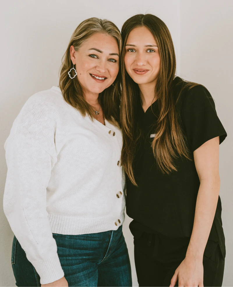 Medical Aesthetician and her client 